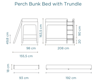 Perch Trundle bed - white - Oeuf NYC